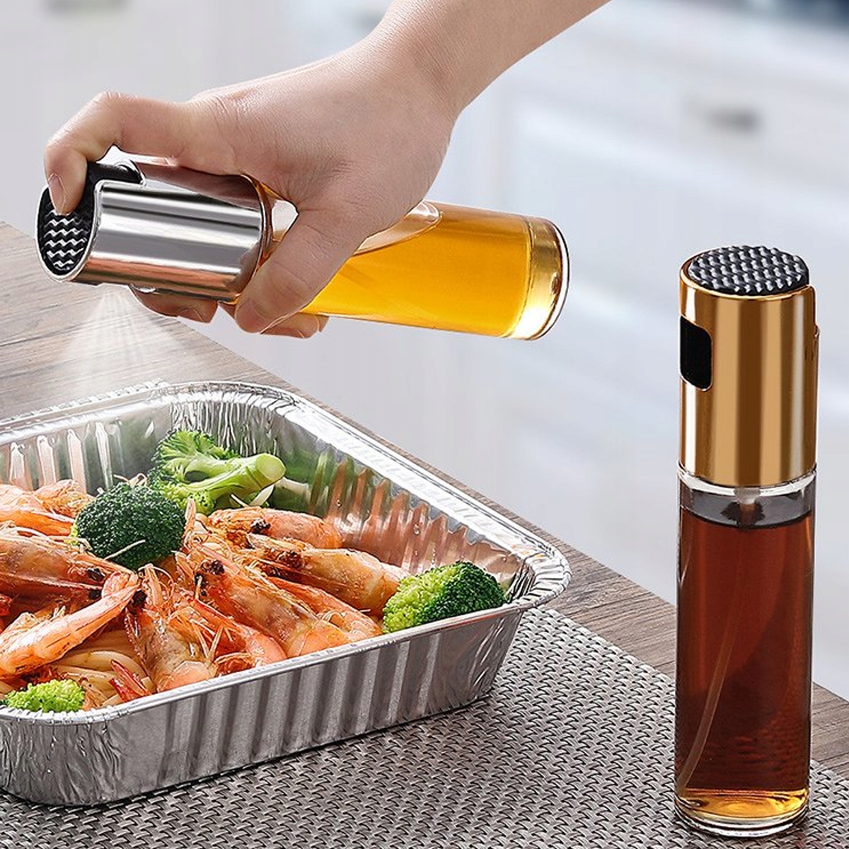 SPRYSKIWACZ DO OLEJU OLIWY OSTU ROZPYLACZ DOZOWNIK W SPRAYU SZKLANY 100ml Waga produktu z opakowaniem jednostkowym 0.2 kg