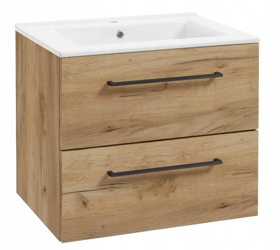 Szafka z umywalką podwieszana Fresh 61cm Złoty Dąb Craft