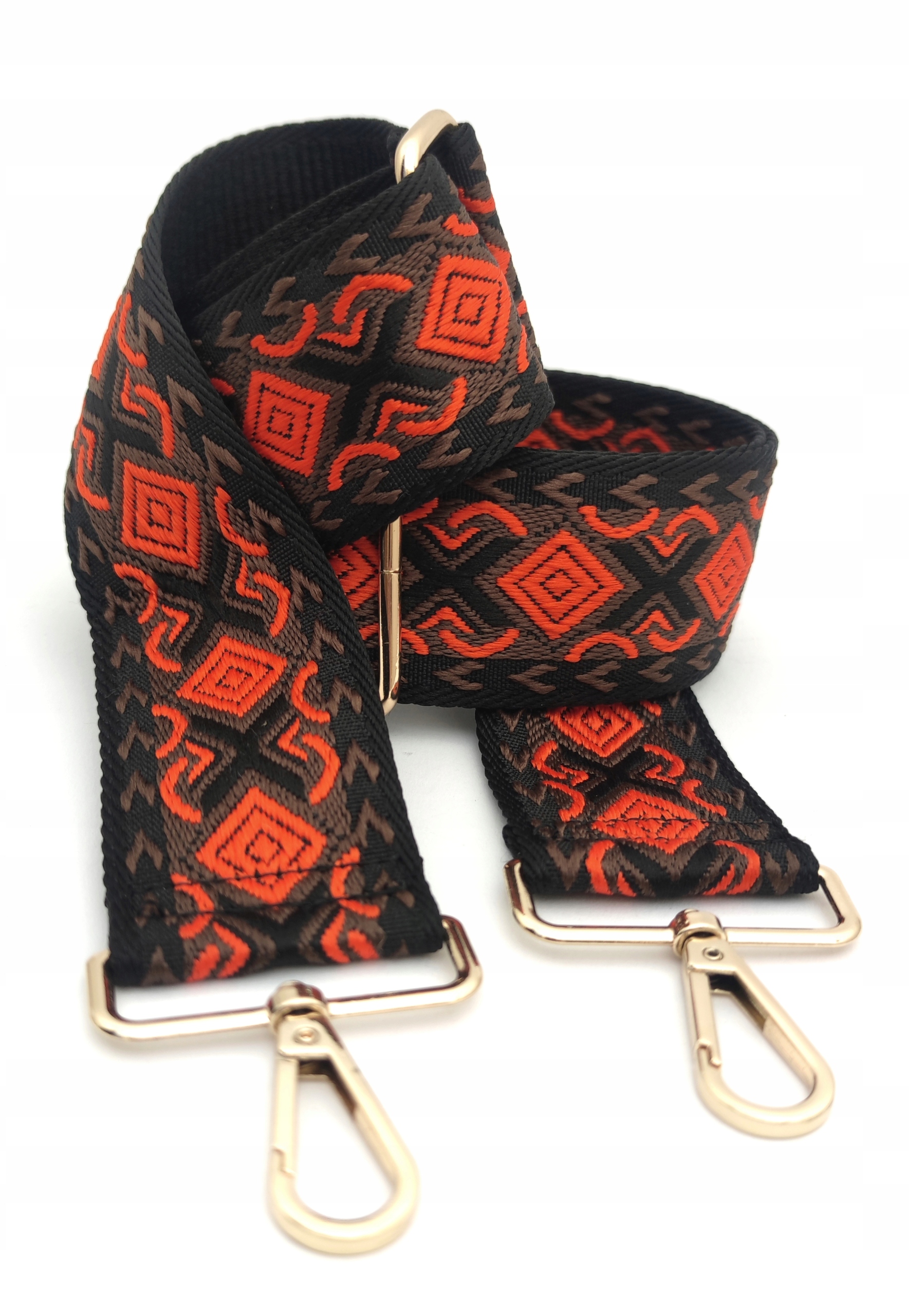 Szeroki wymienny pasek do torebek haftowany 5cm