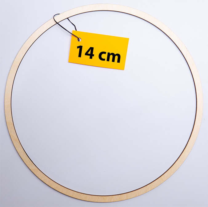 OBRĘCZ DREWNIANA KOŁO ŁAPACZA SNÓW 14cm BAZA ŁAPACZ SNÓW