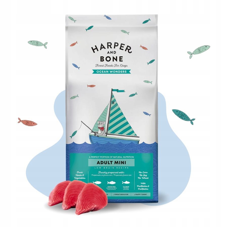 Harper and Bone Mini karma dla psa Małe rasy Łosoś Tuńczyk Warzywa 10kg