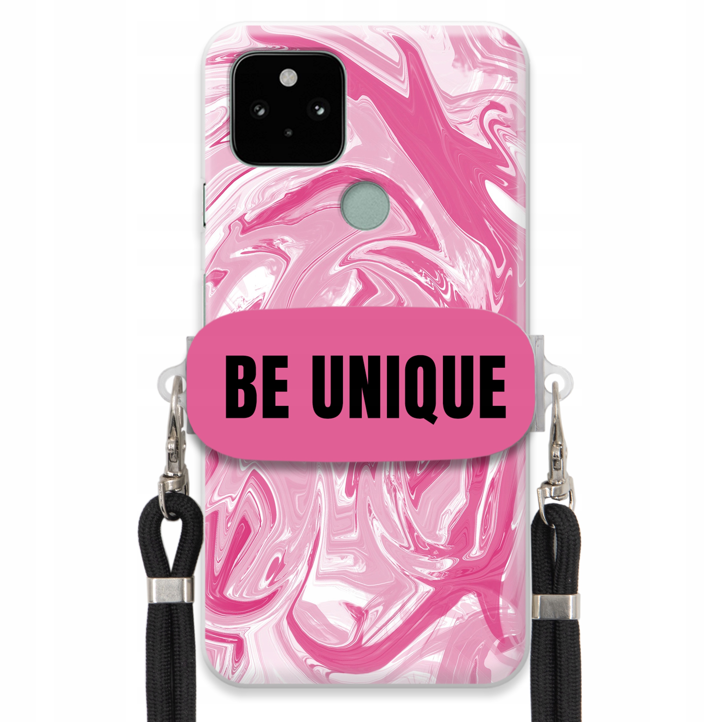 Pouzdro pro Google Pixel 5A Case Upínací šňůrka Černá Růžová Mramorová Unique