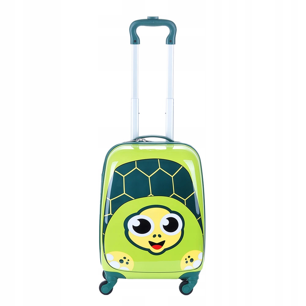 Dětský kufr malý na 4 kolečkách, barevné vzory, želva