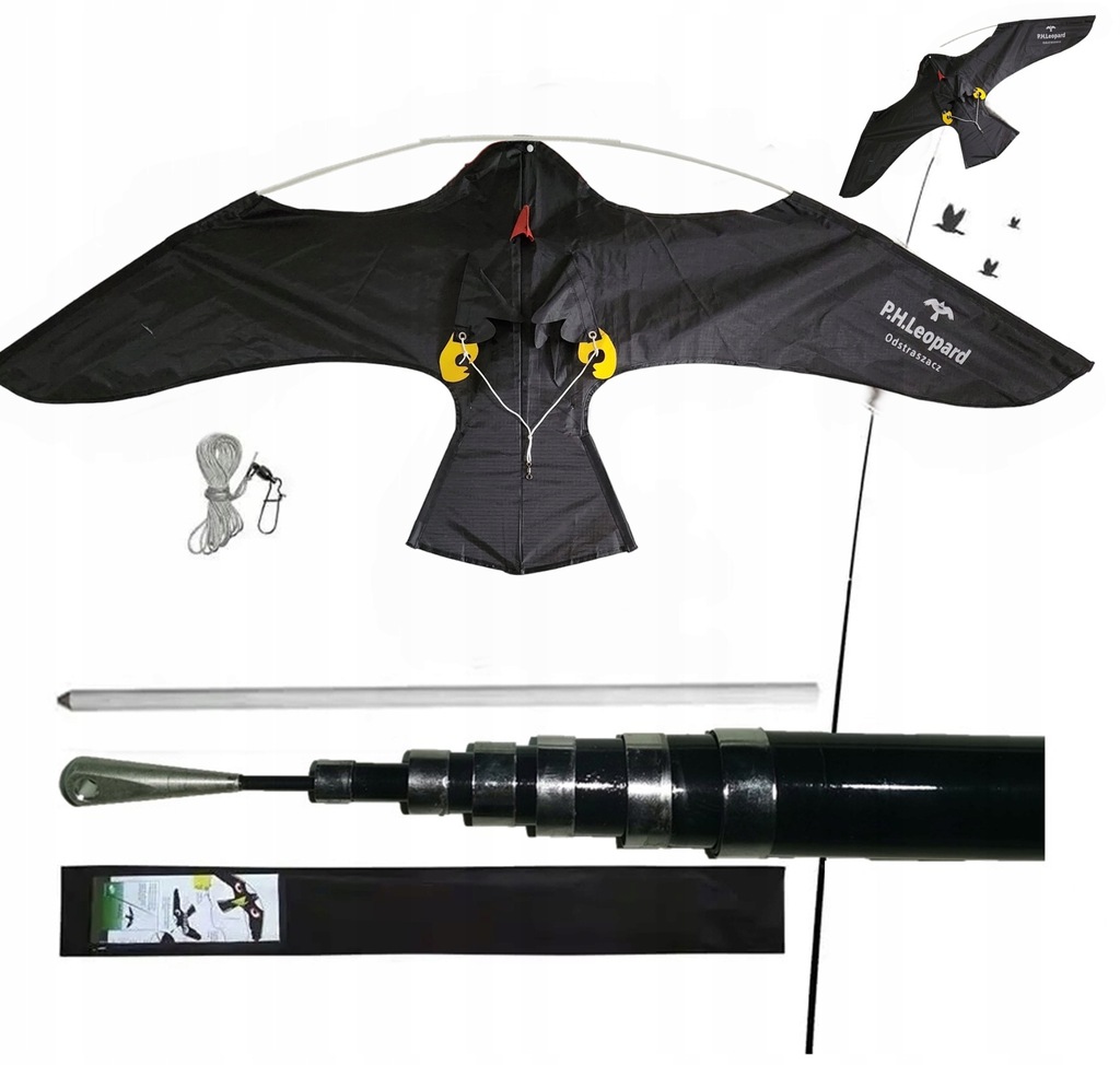 Profesjonalny Odstraszacz Ptaków Szpaków sokół Latawiec Maszt Flagowy 7m