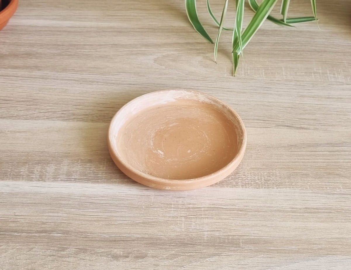 PODSTAWKA GLINIANA do doniczek PIASKOWA 13cm Materiał wykonania ceramika