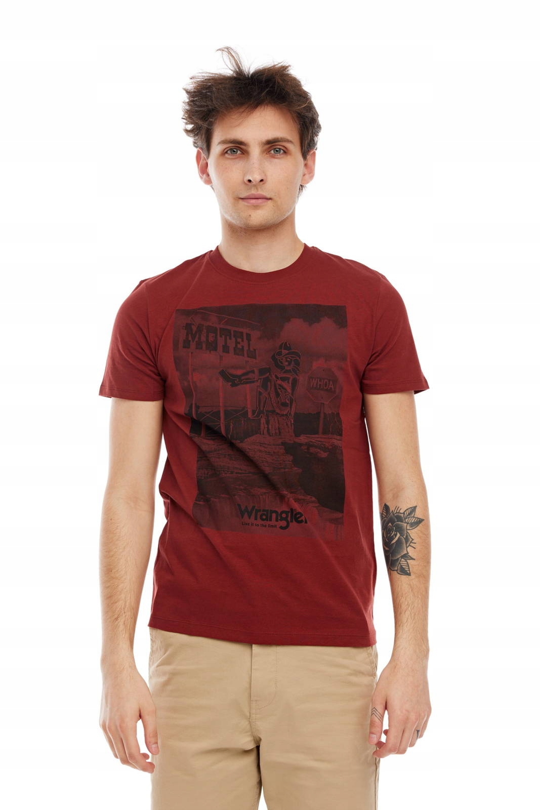 

Wrangler Ss Motel Tee Rusty Brown W7G3D3H11 M