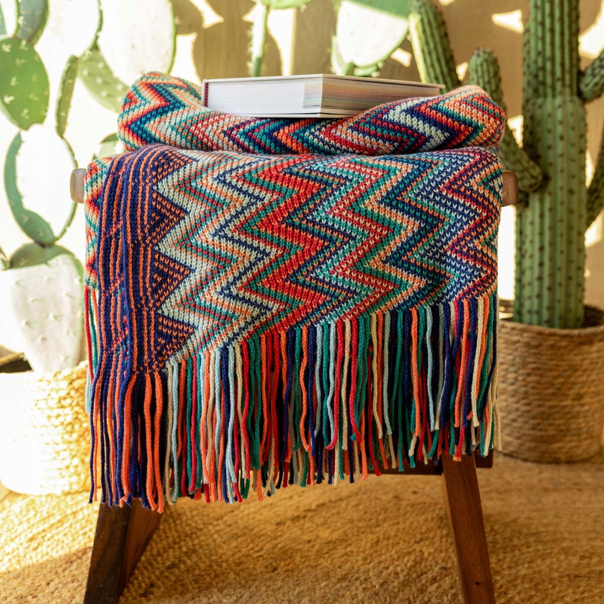 Koc MEBA w kolorowe zygzaki 130x170 cm HOMLA EAN (GTIN) 5904183876276