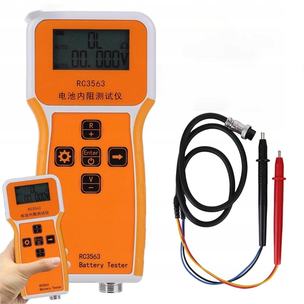 MIERNIK REZYSTANCJI WEWNĘTRZNEJ I NAPIĘCIA TESTER BATERII OGNIW RC3563