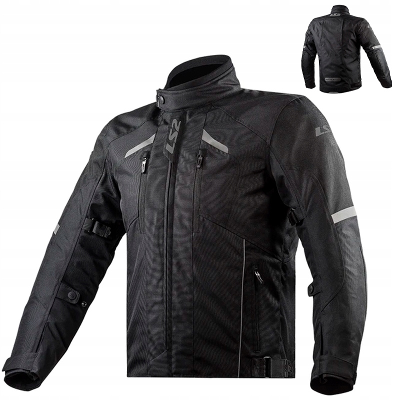 Pánska Motocyklová Bunda LS2 Serra Black Vodeodolná A Priedušná