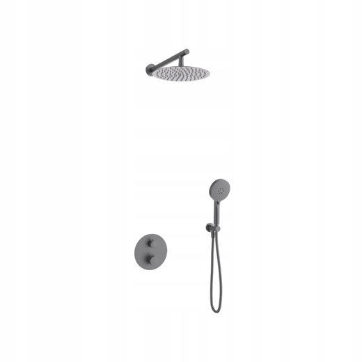 Corsan Podomietkový sprchový set Lugo Z03TGM Termostat Slúchadlá Grafit