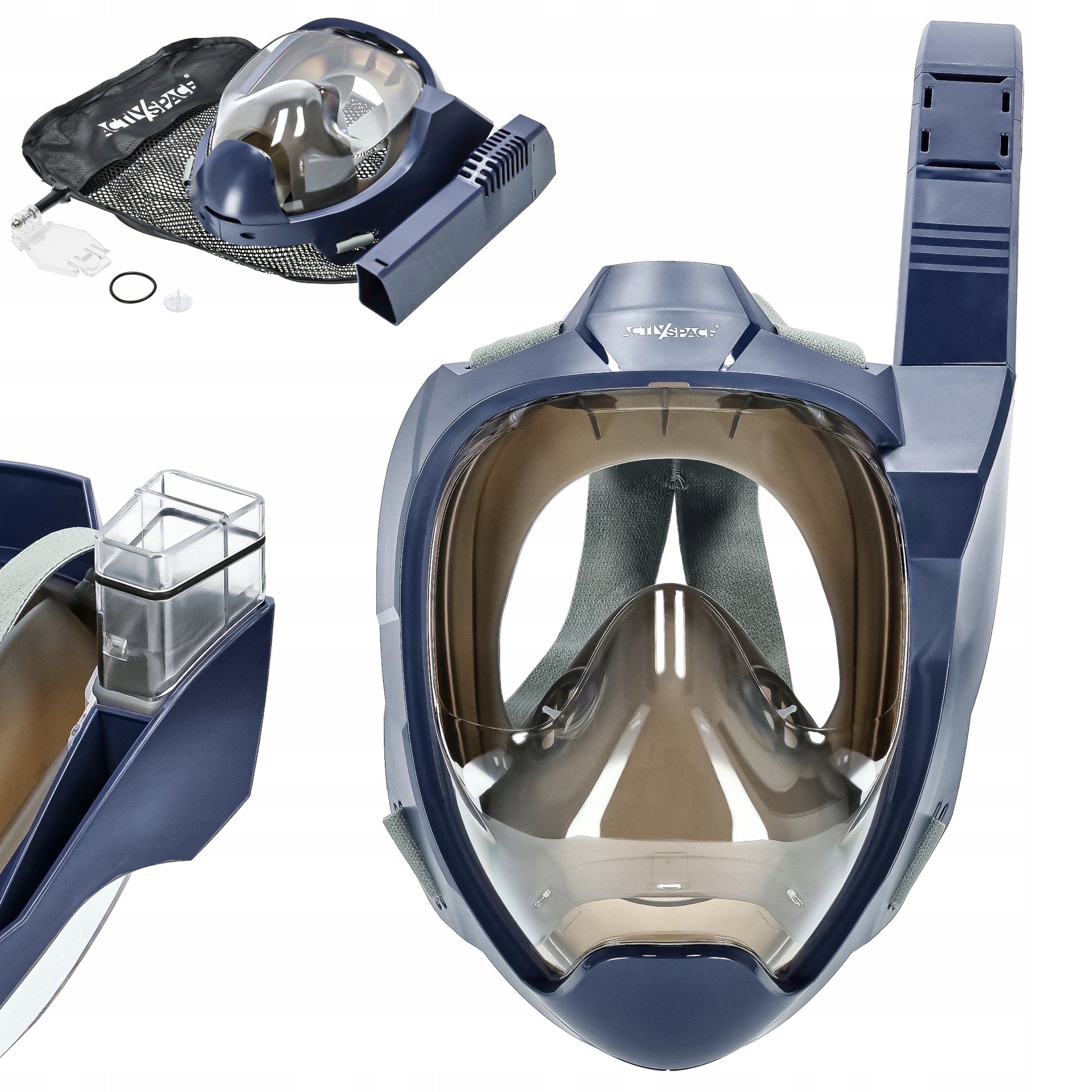 Potápěčské Brýle Na Potápění A Šnorchlování, Celoobličejová, Panoramatická, Do Vody L/XL Pro