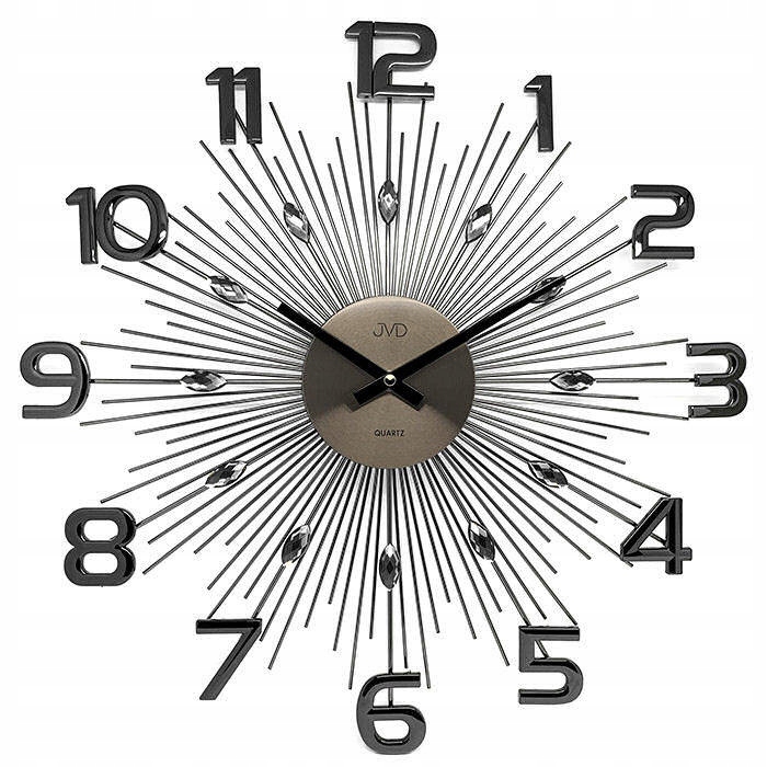Efektný Nástenný Hodinový Stroj S Kryštálikmi Jvd HT108.3