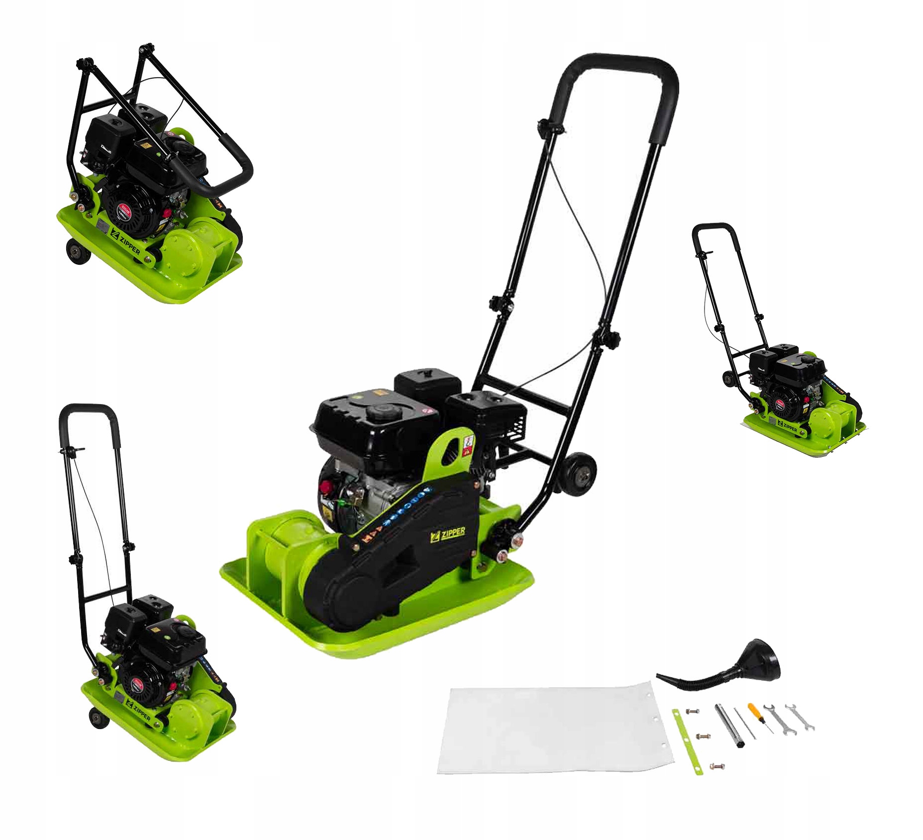 Zhutňovač s posuvem Zipper, benzínová zemina, pěchovadlo na kostky 90 kg