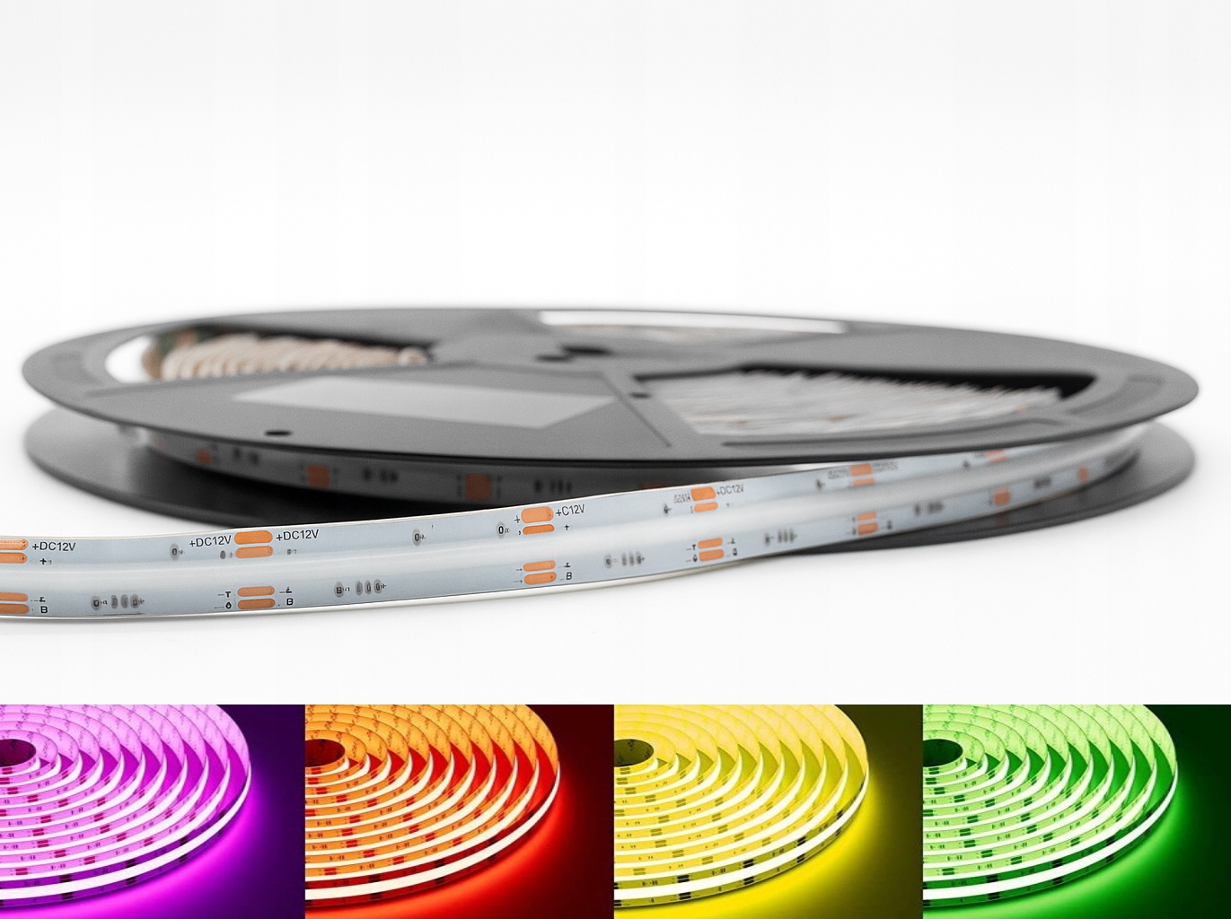 Led pásek Cob Pro Rgb Vícebarevný 12V 810 LED/m Vodotěsný 10 m Led pásek