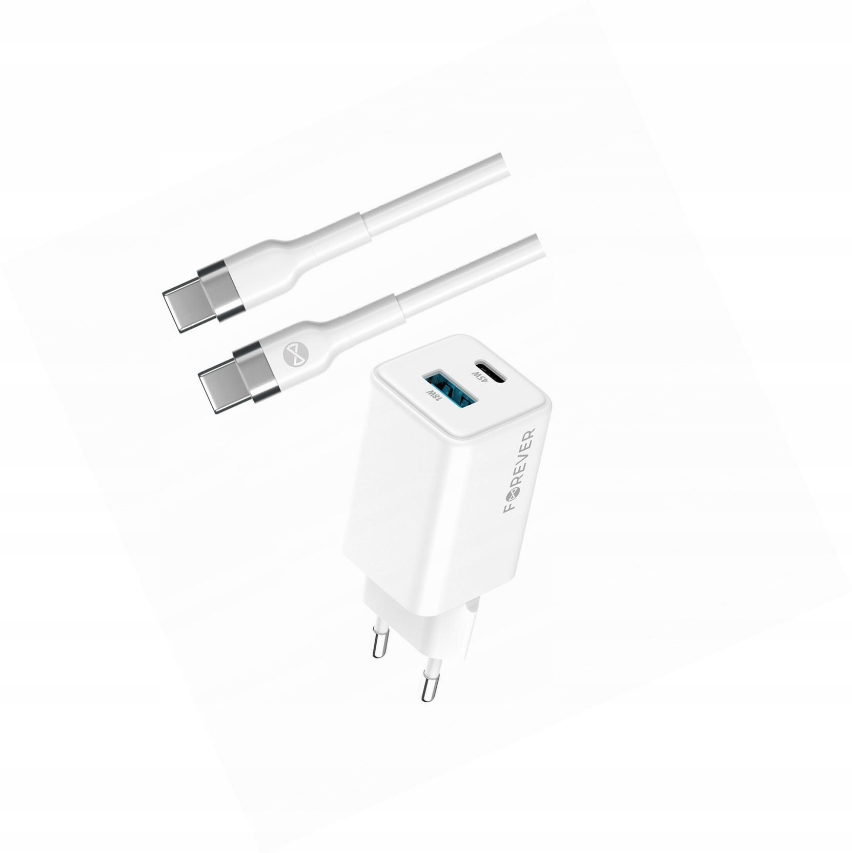 Szybka ładowarka GaN 45W 2 wejścia Usb i Usb-c z kablem do Nokia 3650