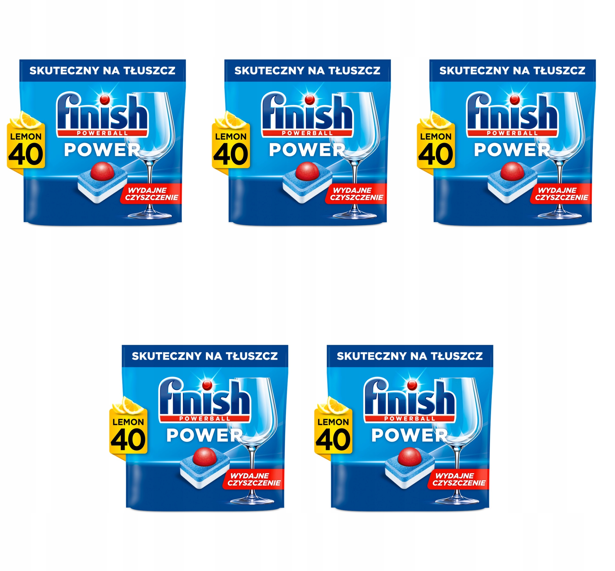 Finish Tablety do myčky Power All-in-1 lemon 40 ks X5