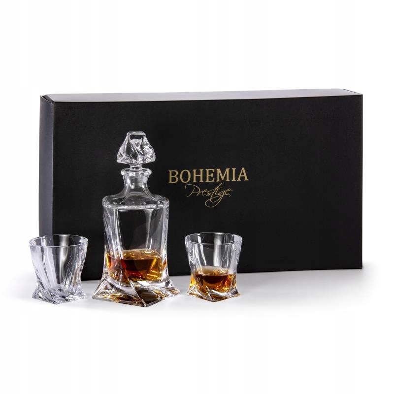 

Zestaw Do Whisky Karafka Szklanki Bohemia Quadro