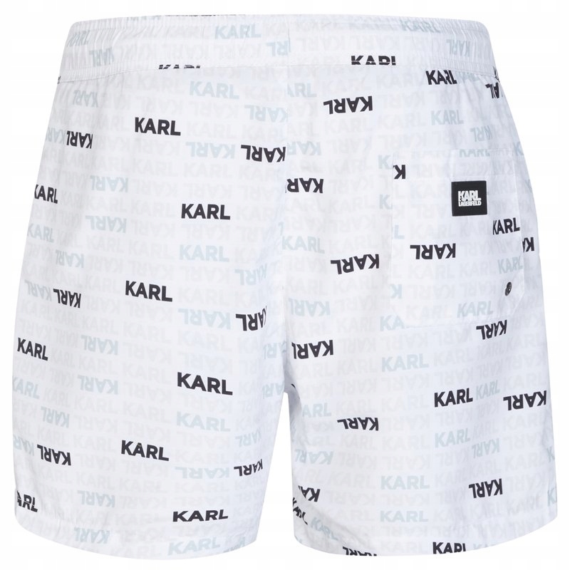 Karl Lagerfeld kąpielówki szorty męskie białe KL21MBM06 M Marka Karl Lagerfeld