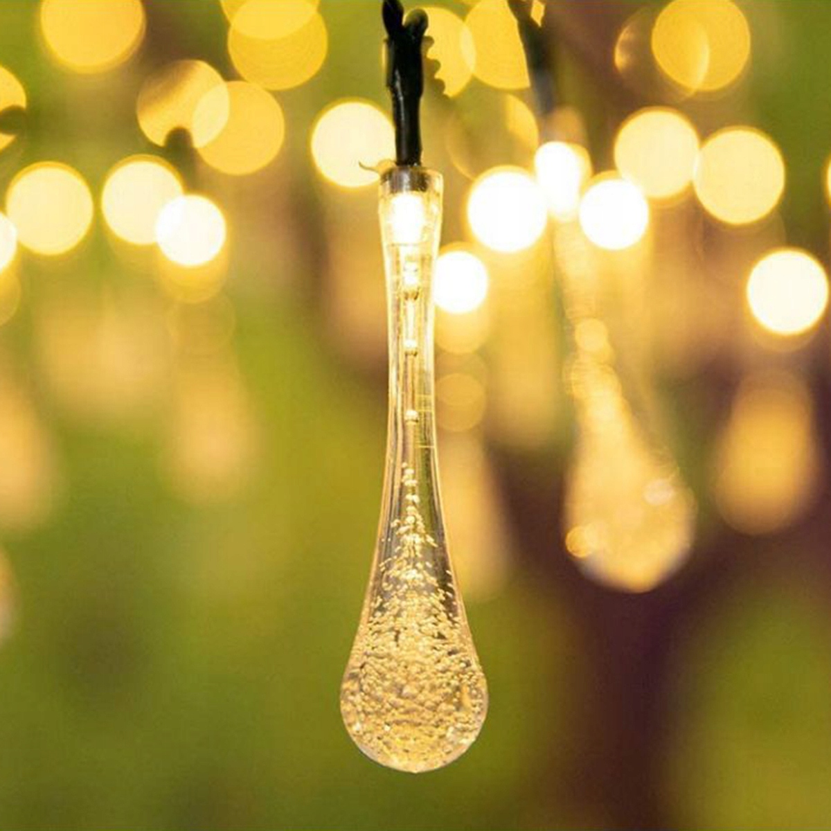 GIRLANDA SOLARNA LAMPKI OGRODOWE WISZĄCE SOPLE Długość 580 cm