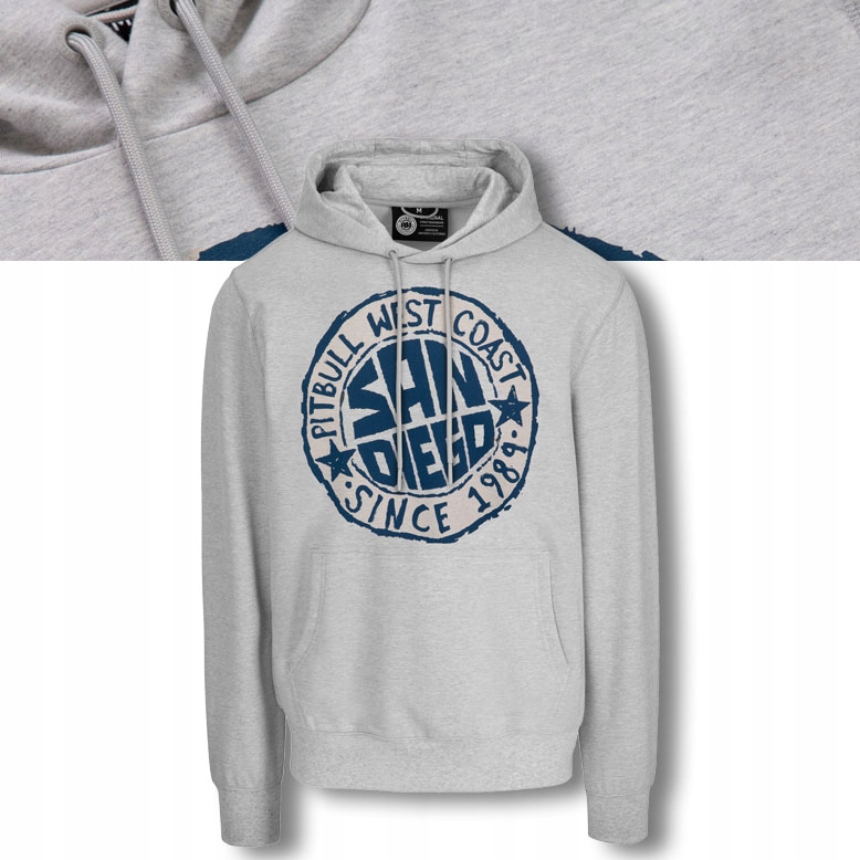 Pánská Mikina s kapucí Pitbull Sportovní Klokanka s potiskem San Diego Sun