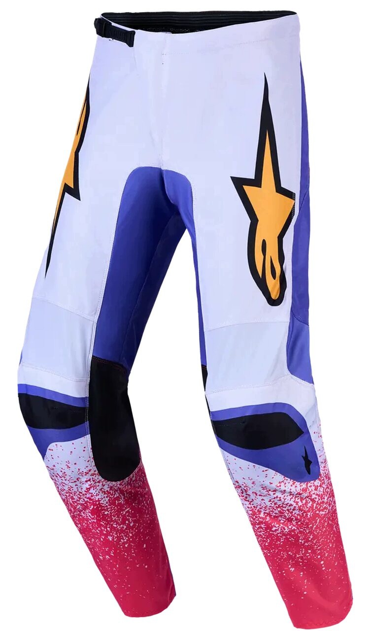 Nohavice Alpinestars Fluid Drag White/Red/Purple/Gold/Blue 36