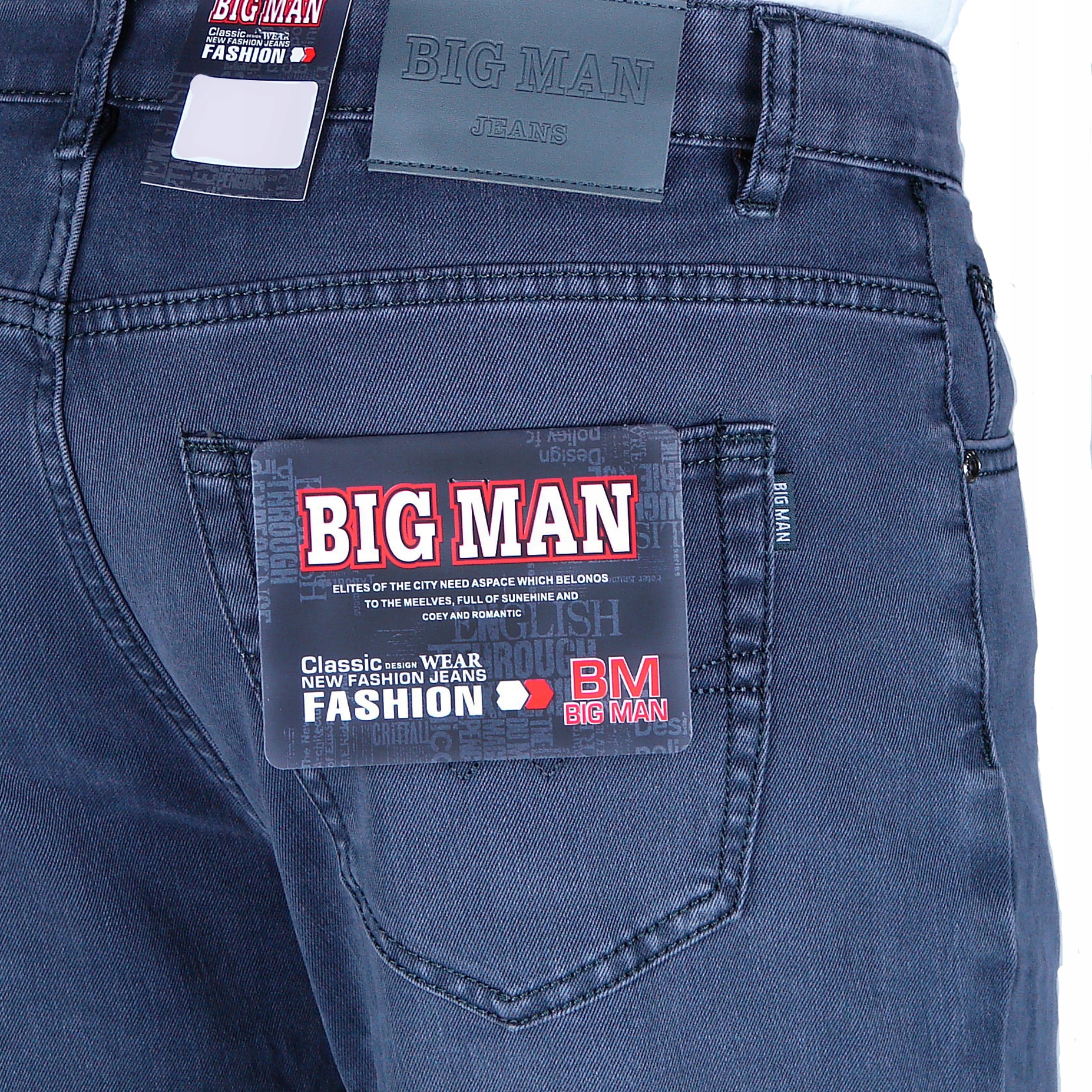 SPODNIE MĘSKIE JEANSOWE SZARE W37 L32 W96-98 cm Długość nogawki długa