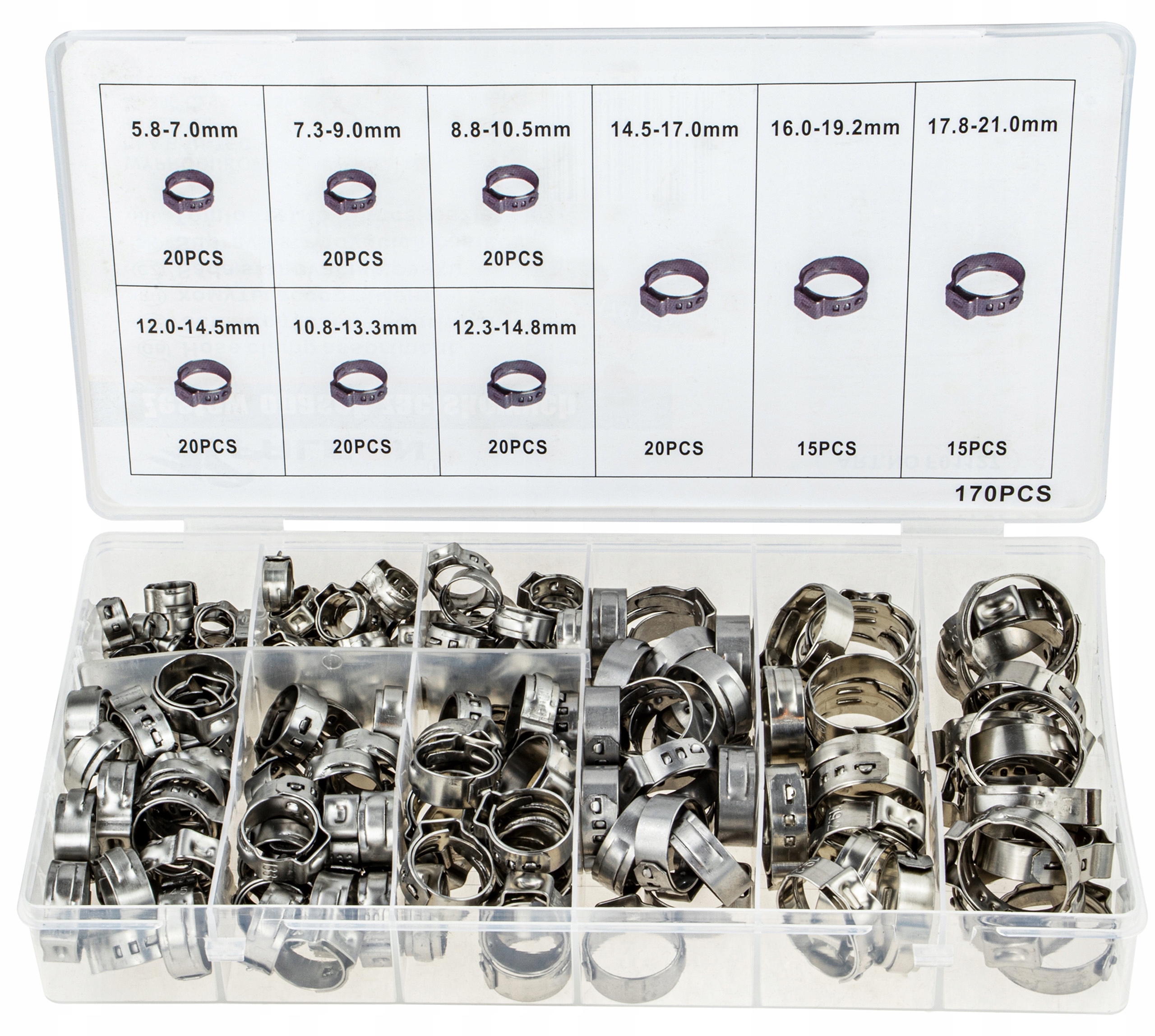 METALOWE OPASKI ZACISKOWE OBEJMY CYBANTY ZESTAW