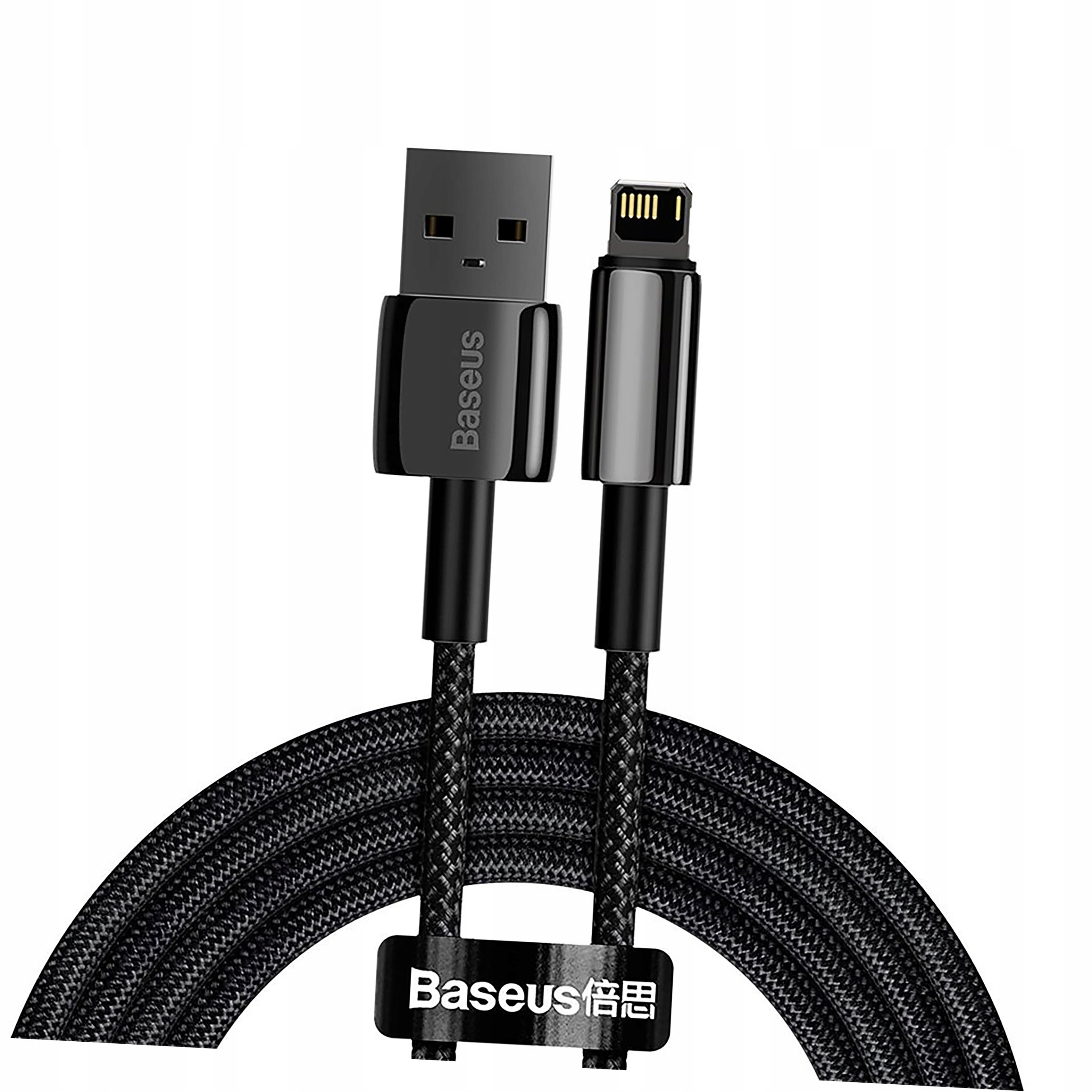 Baseus Tungsten kabel Usb Lightning 2,4 A 2 m czarny (CALWJ-A01)