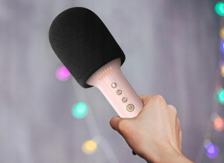 Forever SinGit Mikrofon z gąbką Bluetooth różowy Model BMS-500