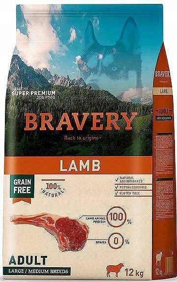 Bravery Grain Free Adult Medium Large Lamb Karma sucha z jagnięciną 12kg
