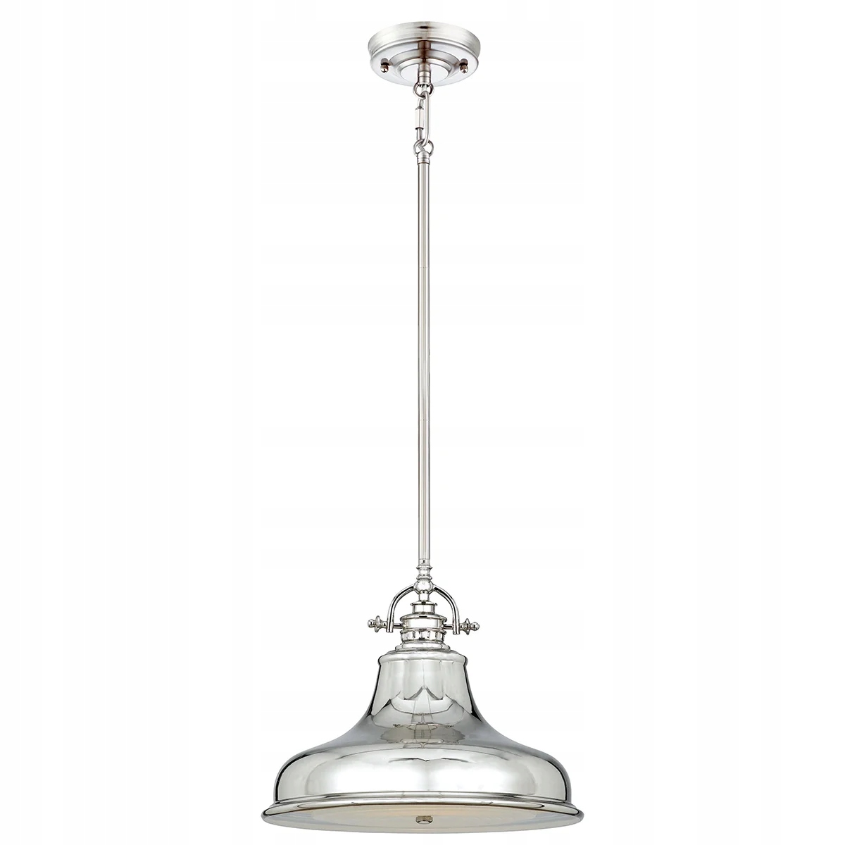 Quoizel Emery stropná závesná lampa, cisárske striebro, 34 cm