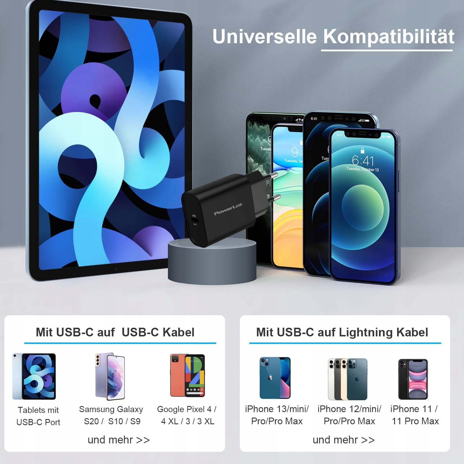 PowerLOT Ładowarka Sieciowa Uniwersalna 20W USB C — miniatura 4