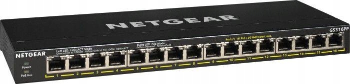 Nespravovateľný Switch Netgear GS316PP-100EUS
