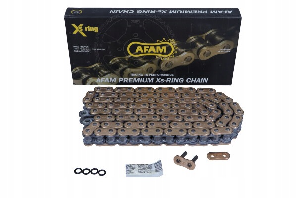 Motorkársky Hnací Reťazec Afam 530 Xs-krúžok Zlatý (4890DAN)
