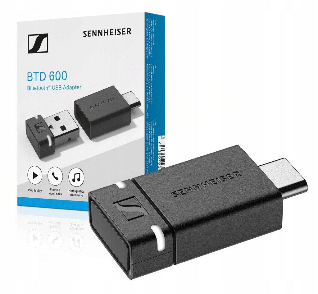 Sennheiser Btd 600 univerzální Bluetooth adaptér aptX Low latency Usb C a A