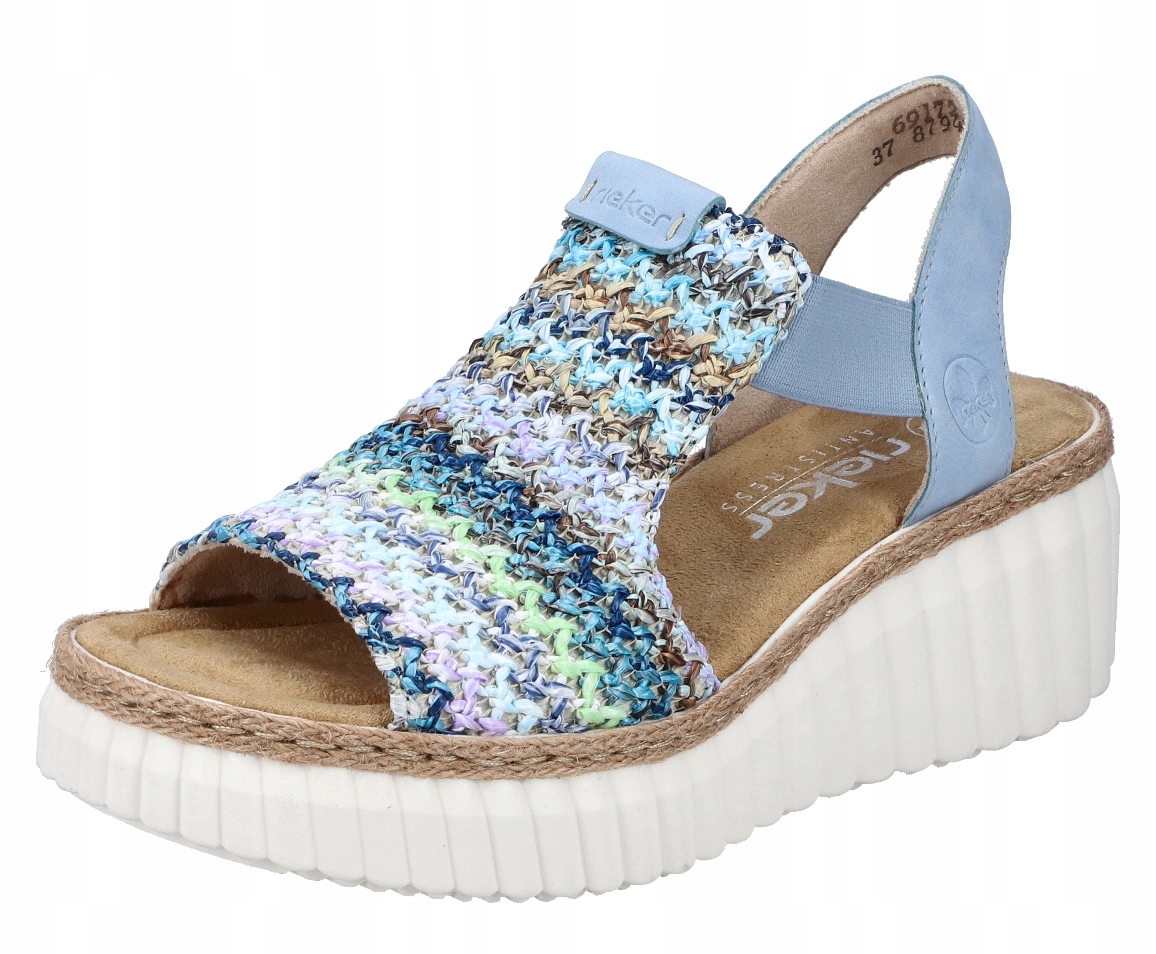 Rieker 69172-91 vel.41 barevné sandály na klínku