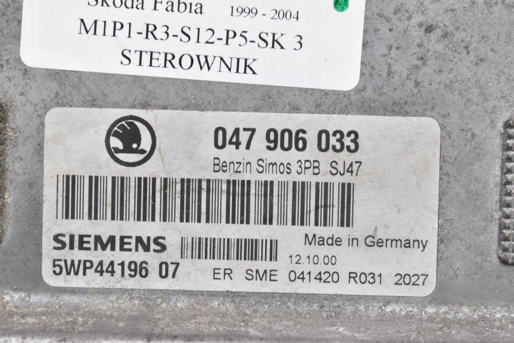 Centralina computer Motore 047906033 5WP44196 SKODA FABIA 1 e 1.4 MPI 68 KM