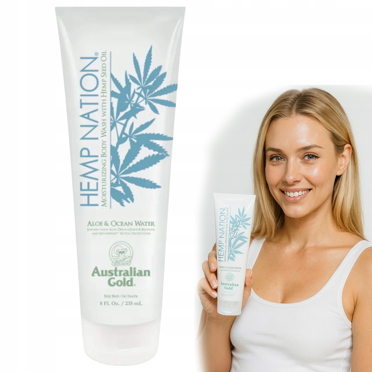 Sprchový Gel na tělo Hemp Nation Aloe Ocean Water Shower Gel Aloe