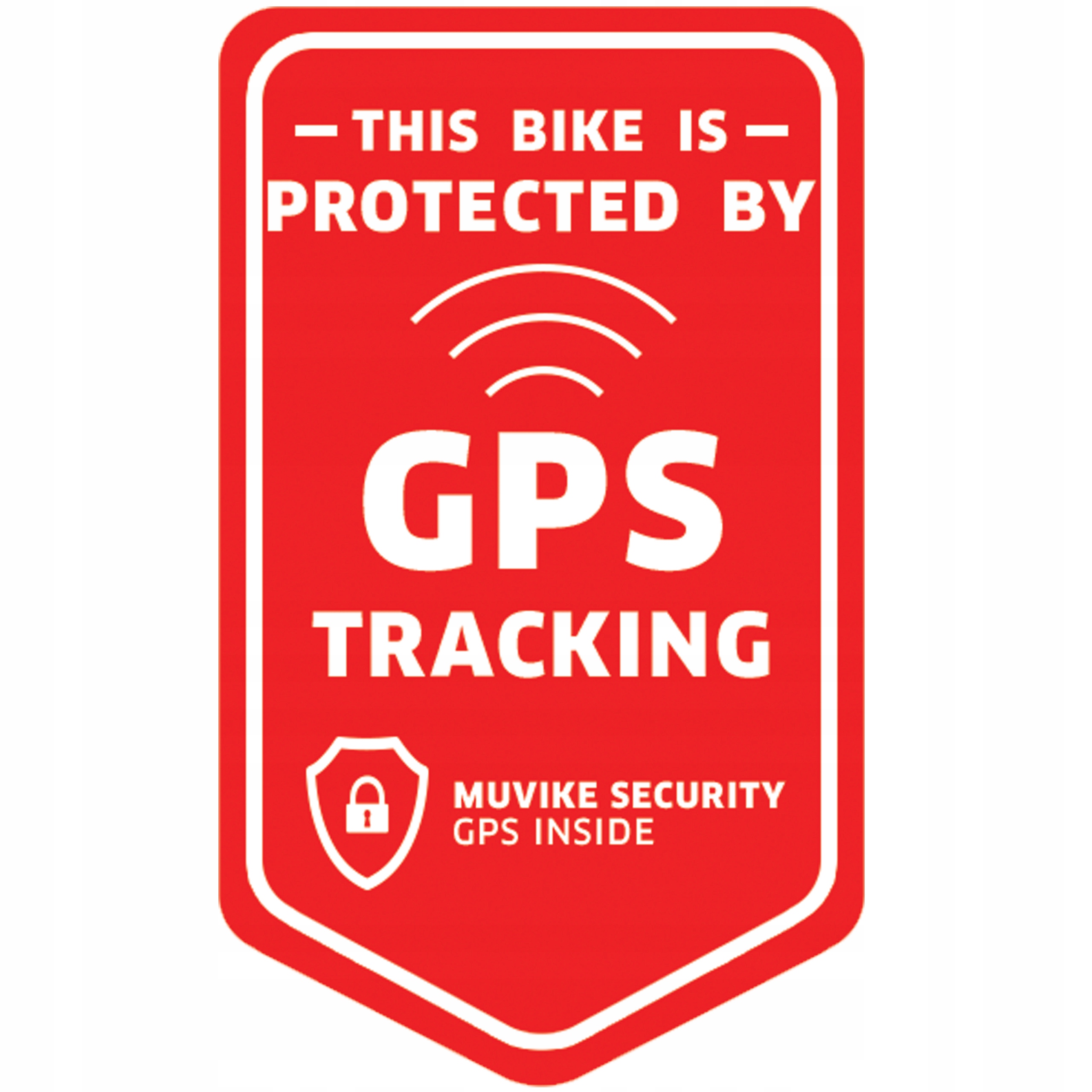 Naklejka Na Rower Muvike Gps Tracking Czerwona Zabezpieczenie Rowerowe