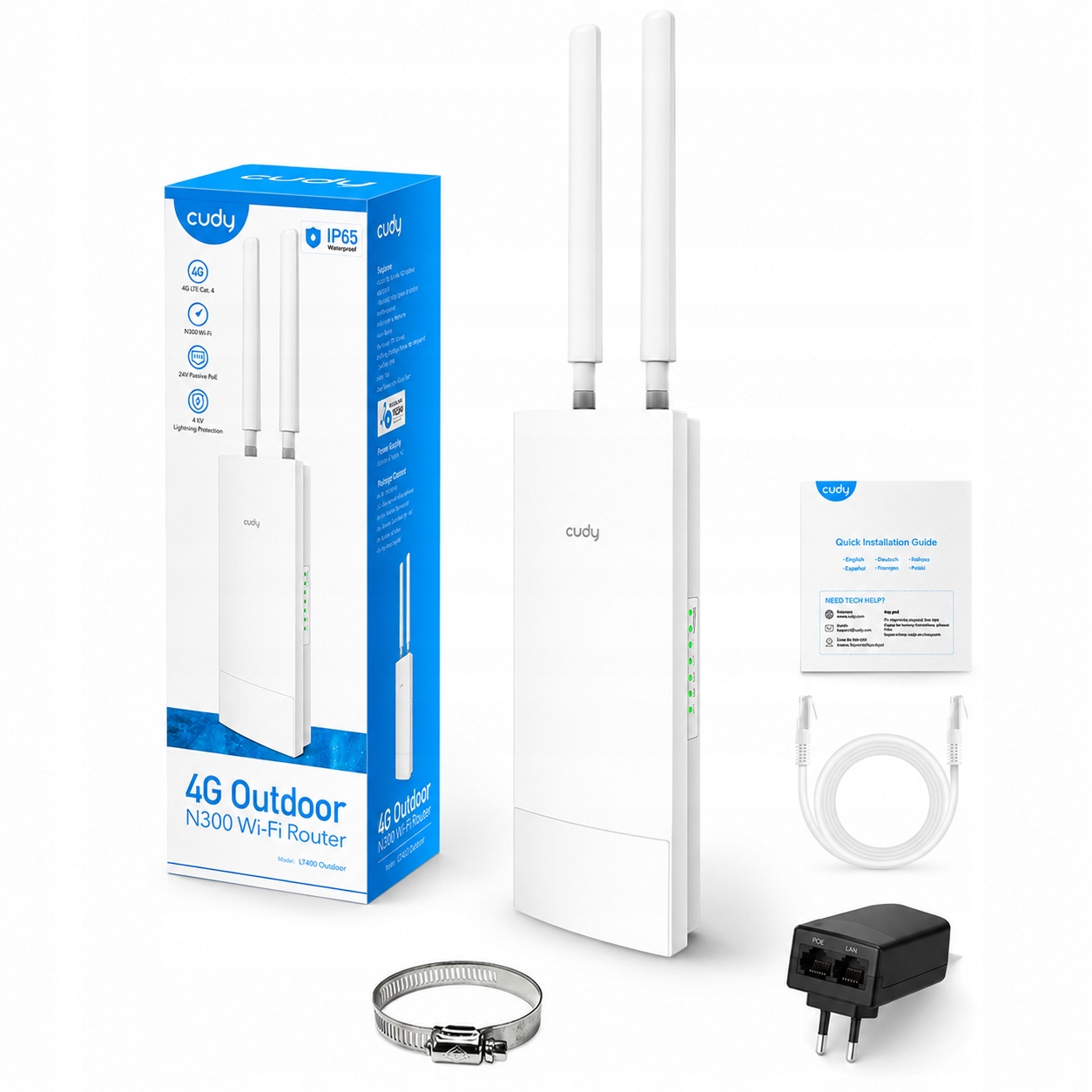 Cudy LT400 Vonkajší router na Sim kartu Wi-Fi 4 4G Lte Mesh