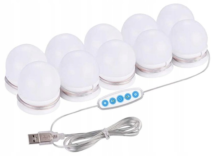 LAMPKI ŚWIATEŁKA LED NA LUSTRO DO TOALETKI MAKIJAŻ Rodzaj gwintu zintegrowane źródło LED