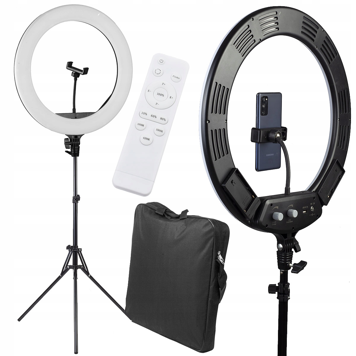 Led Prstencová Lampa S Krúžkom 60 W Selfie Statív, Držiak Na Telefón