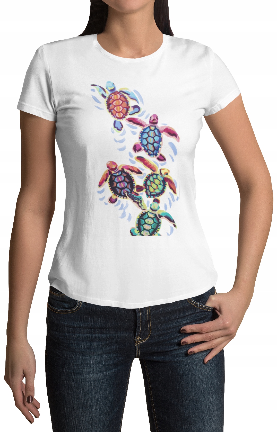 

Koszulka Damska T-shirt L Żółwie - Wzory!!