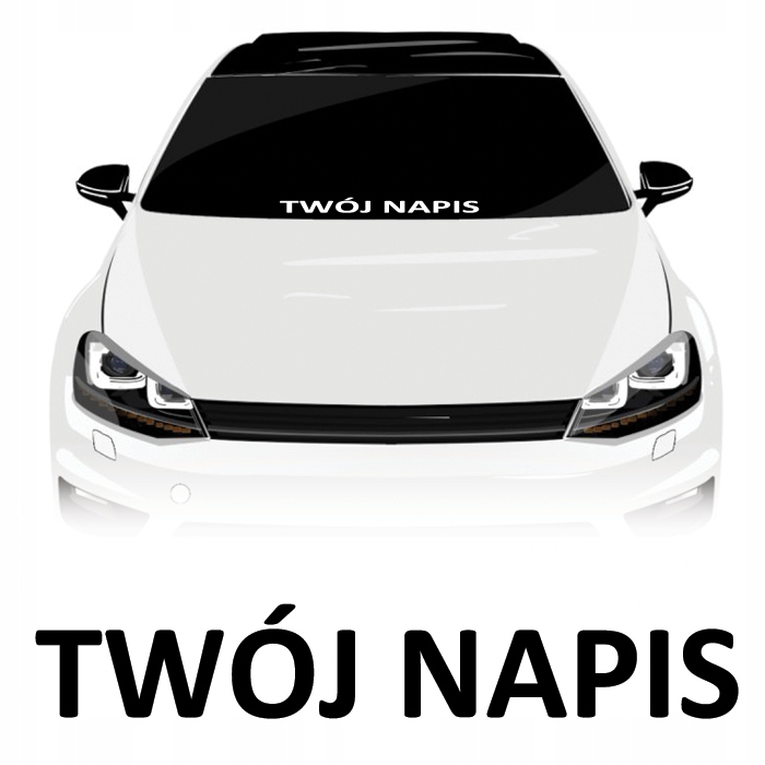 

Twój Napis Naklejka na szybę 45 cm