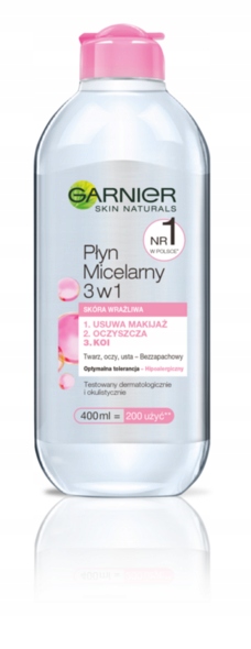 

Garnier Płyn Micelarny 3w1 skóra wrażliwa 400ml