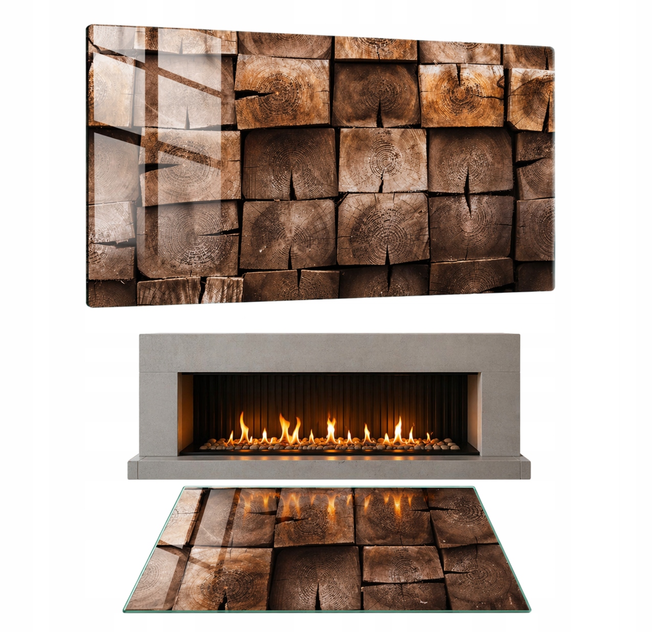 Sklo Pod Krb Tvrzené Sklo Podložka Rozměr 80x52 cm s Grafikou Bale