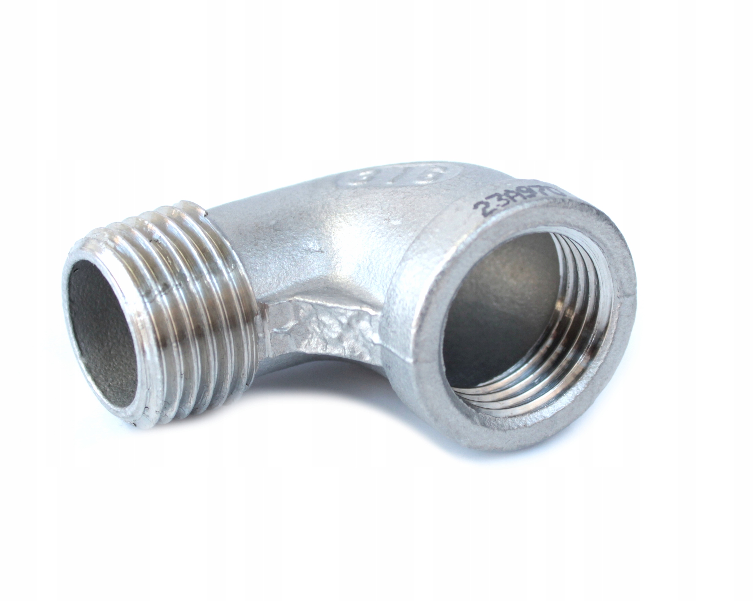 Kolanko nierdzewne 1/2 INOX kolano ze stali nierdzewnej ATEST PZH nyplowe