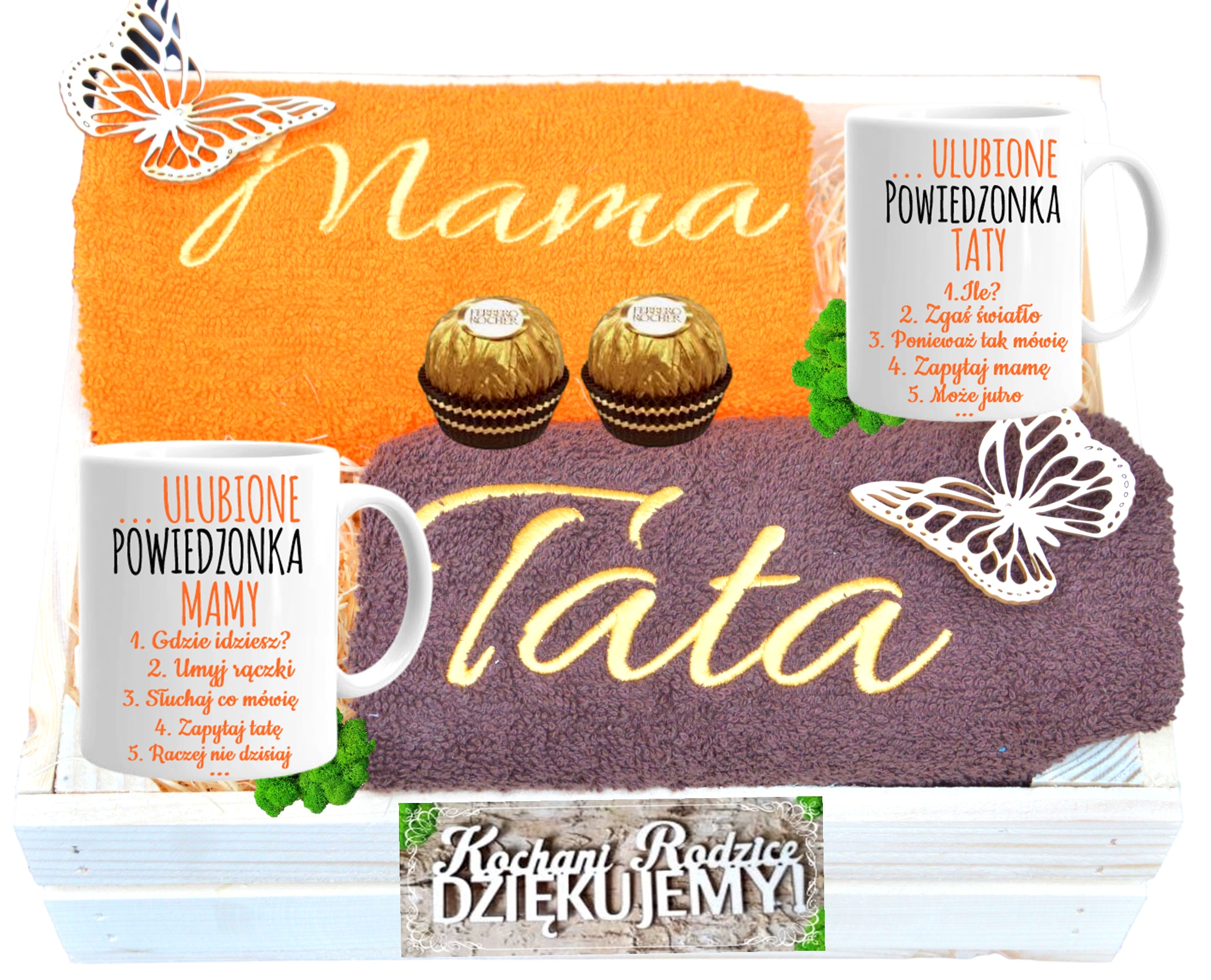 

bogaty prezent dla Mamy Taty podziękowanie ręcznik
