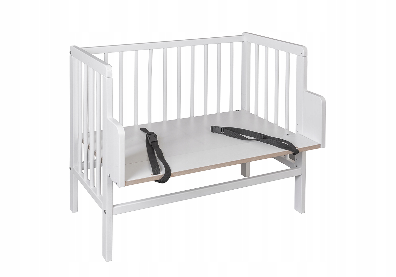 Łóżeczko dostawne dostawka 80x40 Biały KÓŁKA Długość 80 cm