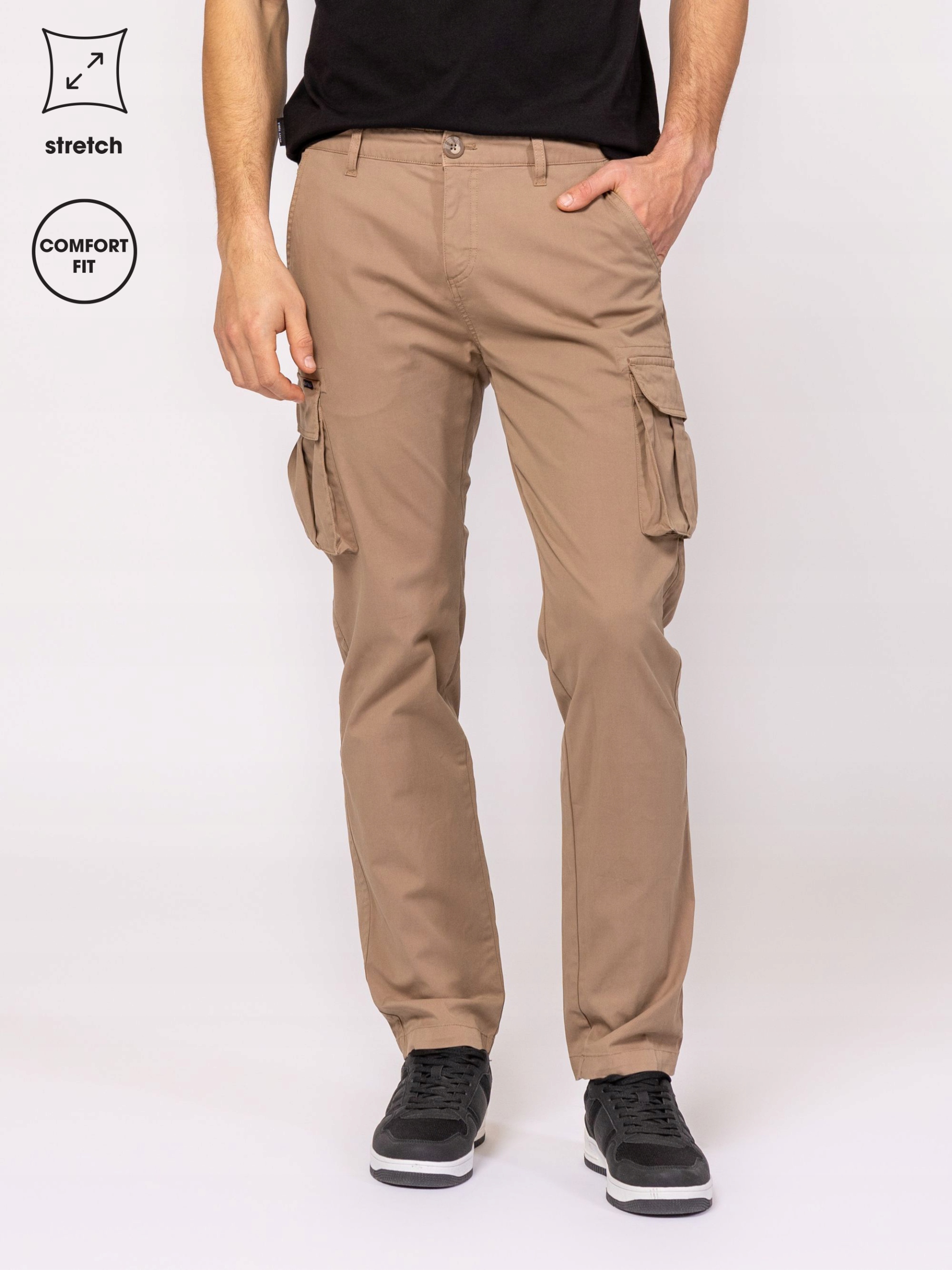 Heavy Tools Pánské Cargo Kalhoty Kapsáče Fear Wood Béžové 32